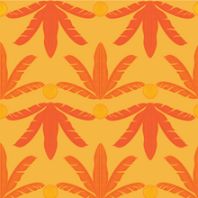  Banana Plants Wallpaper in Orange by Jenna Hang