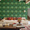 Banana Plants Wallpaper in Green by Jenna Hang