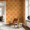 Banana Plants Wallpaper in Orange by Jenna Hang