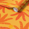 Banana Plants Wallpaper in Orange by Jenna Hang