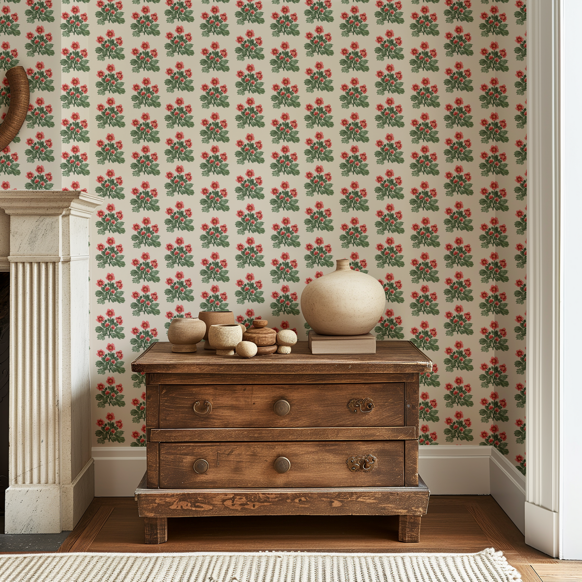 Folk Floral - Bone