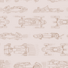 Vintage Cars Wallpaper in Beige