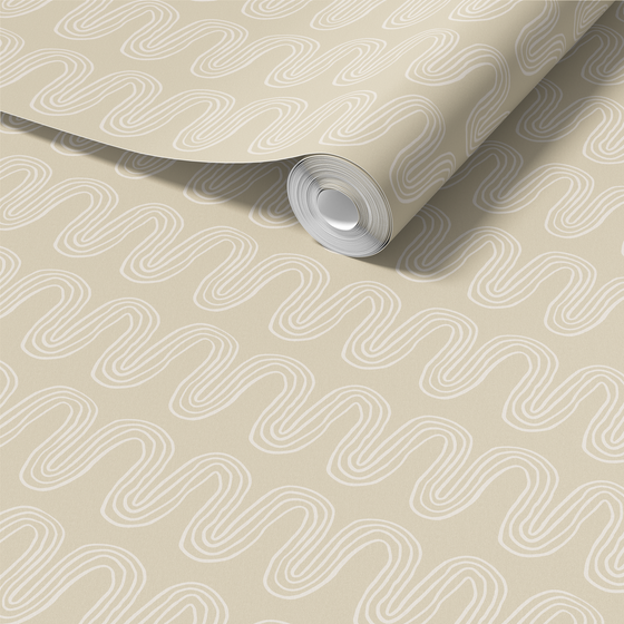 Sayulita Wallpaper in Beige X Rochelle Renee