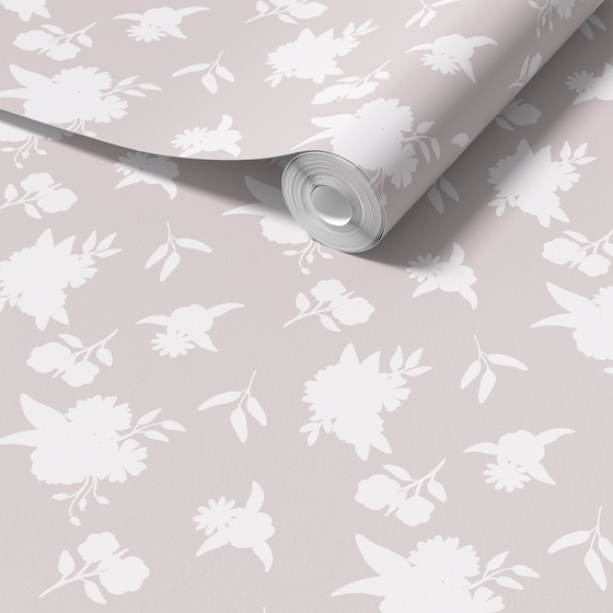 Grace Wallpaper in Beige X Kate Clay