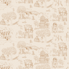 The Palace Gardens Wallpaper in Golden Brown X Quirky Paisley Design