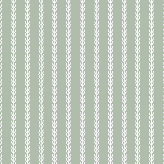 Birch Wallpaper in Green