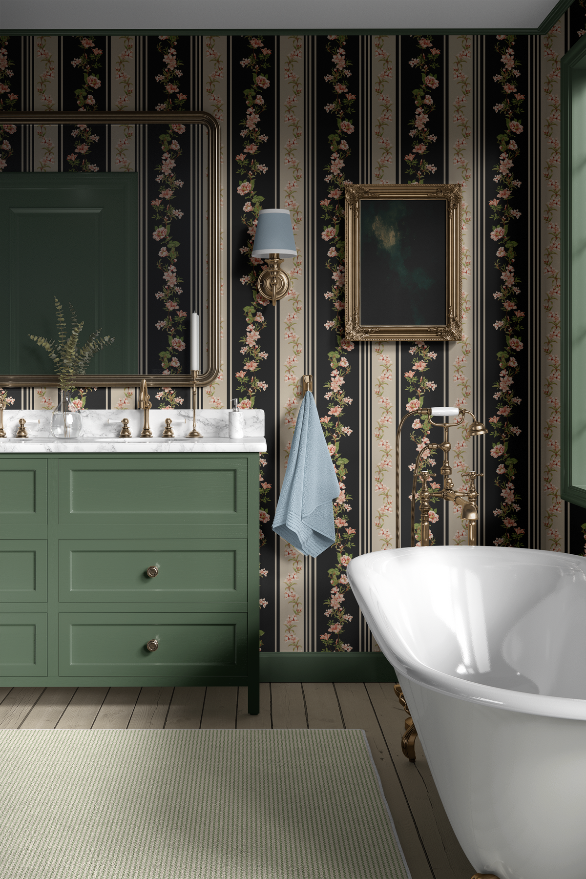 Blooming Branches and Cottage Charms - Black