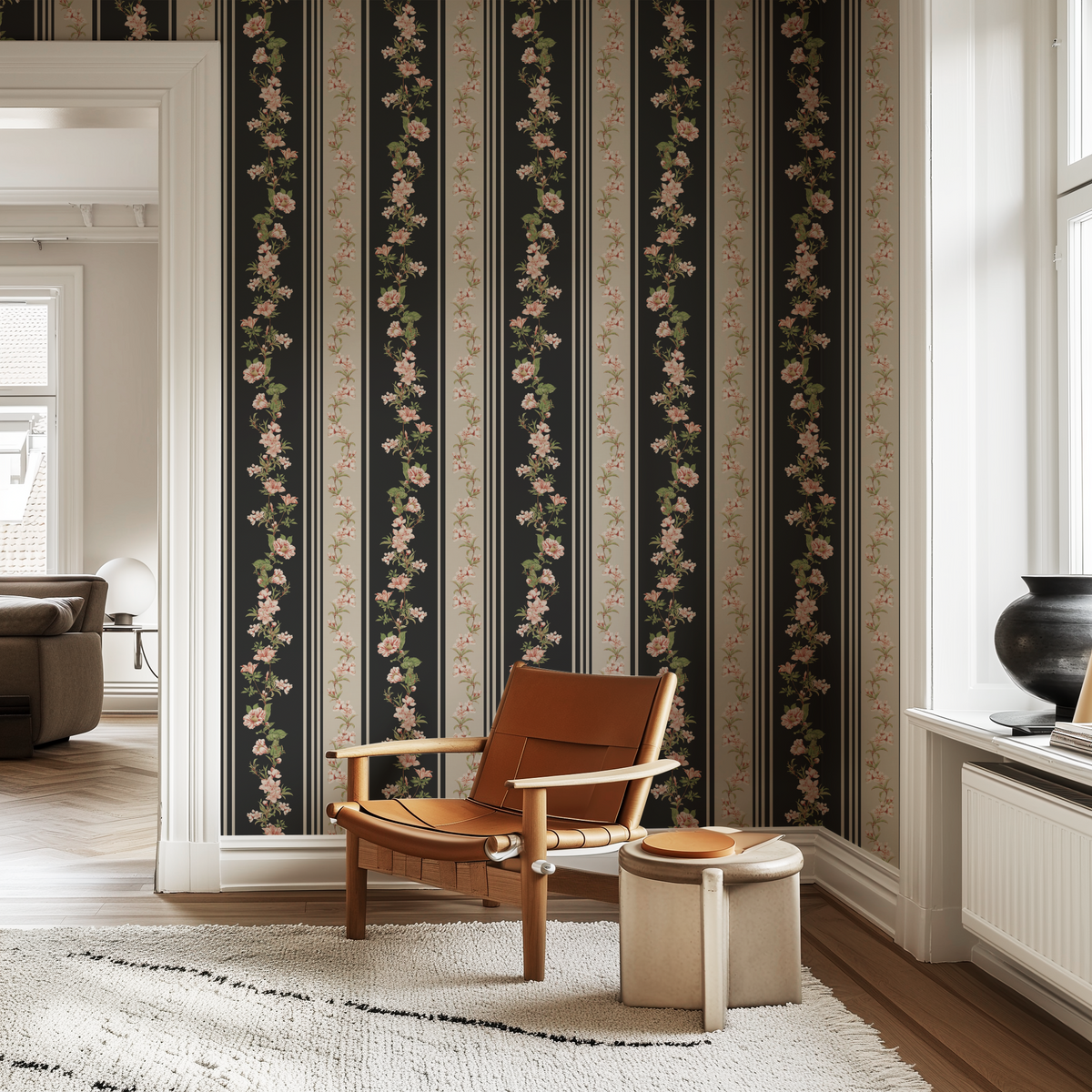 Blooming Branches and Cottage Charms - Black