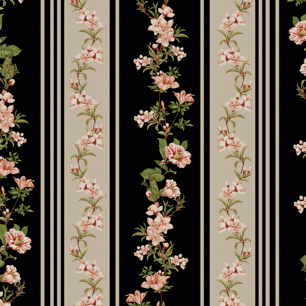 Blooming Branches and Cottage Charms - Black
