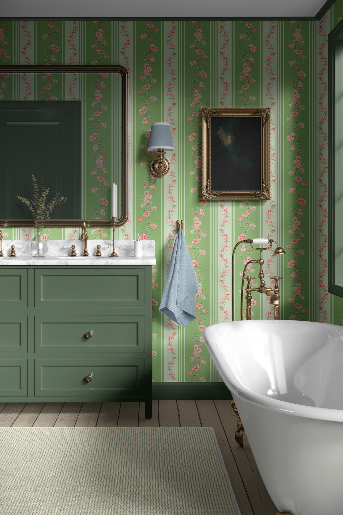 Blooming Branches and Cottage Charms - Green