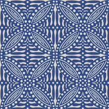  Tribal Block Print in Blue X Shelly Penko