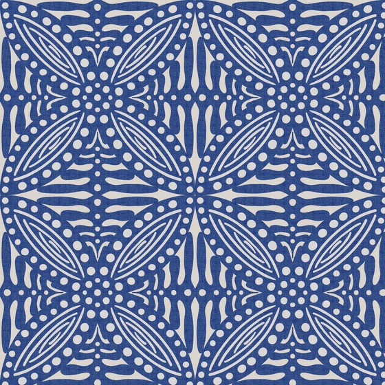 Tribal Block Print in Blue X Shelly Penko