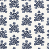 Folk Floral Wallpaper in Navy and White by Sabina Maria