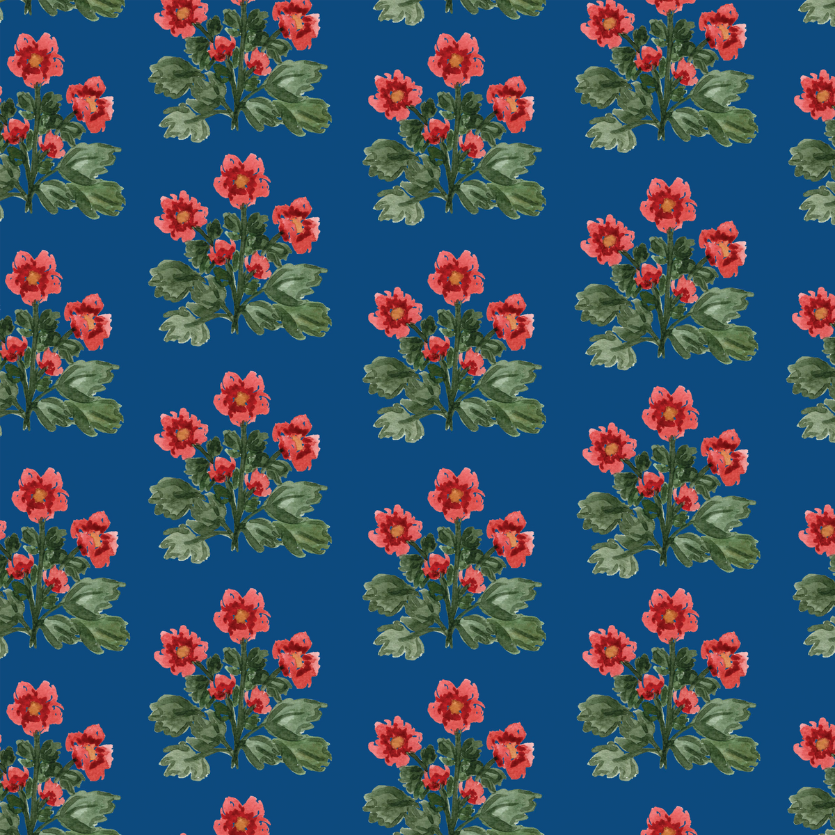 Folk Floral - Blue