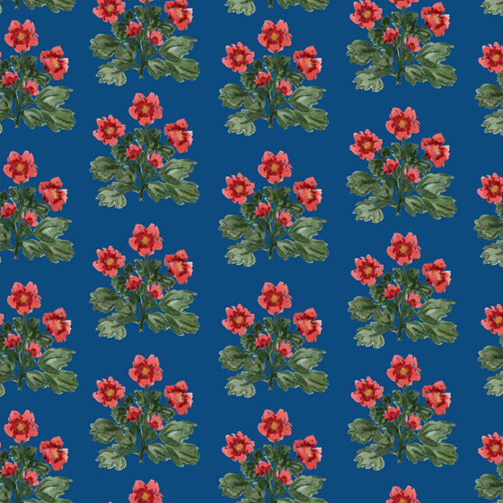 Folk Floral in Blue