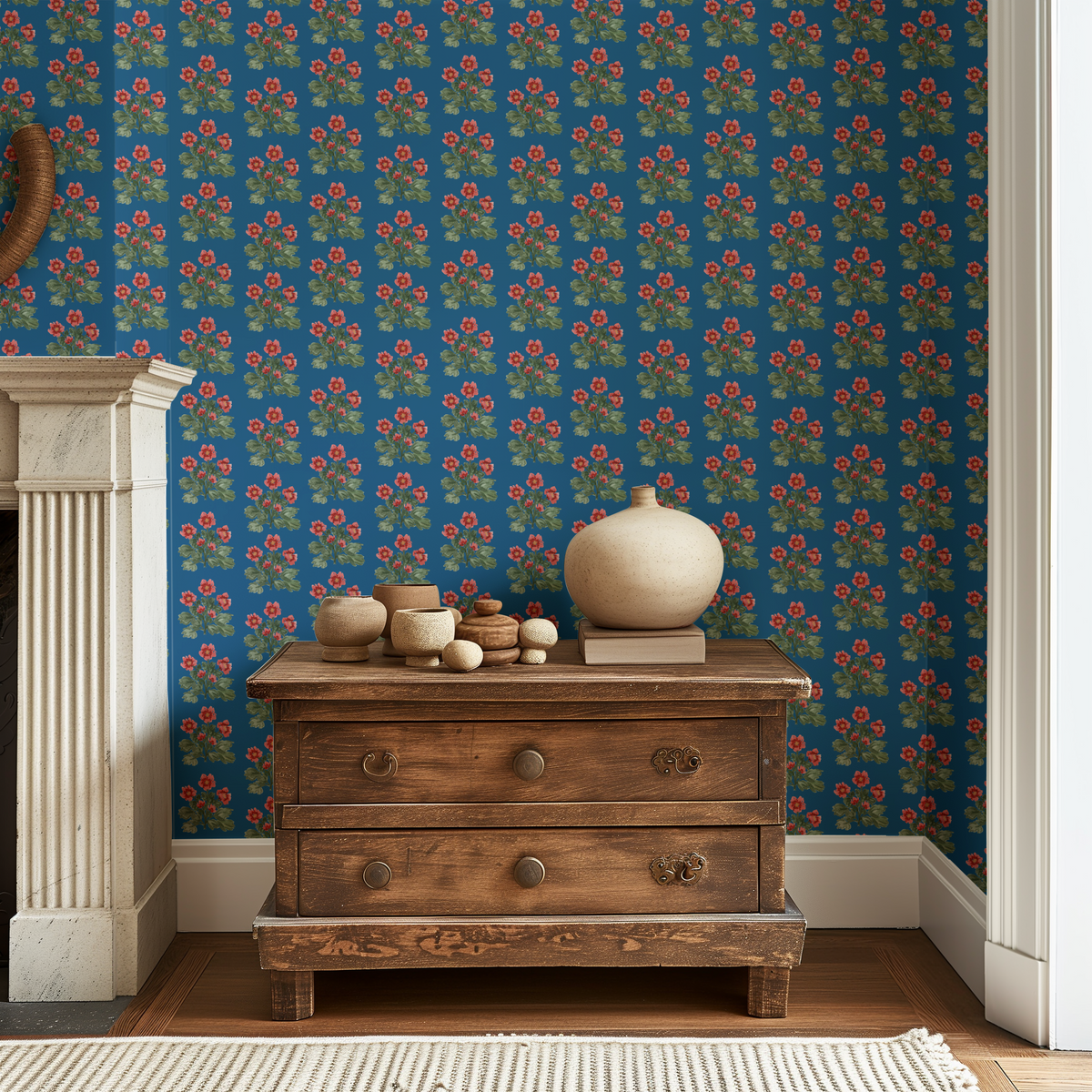 Folk Floral - Blue