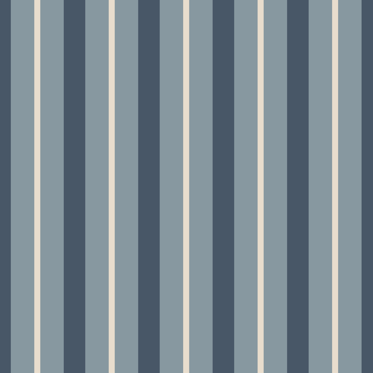 Cottage Chic Stripe - Blue