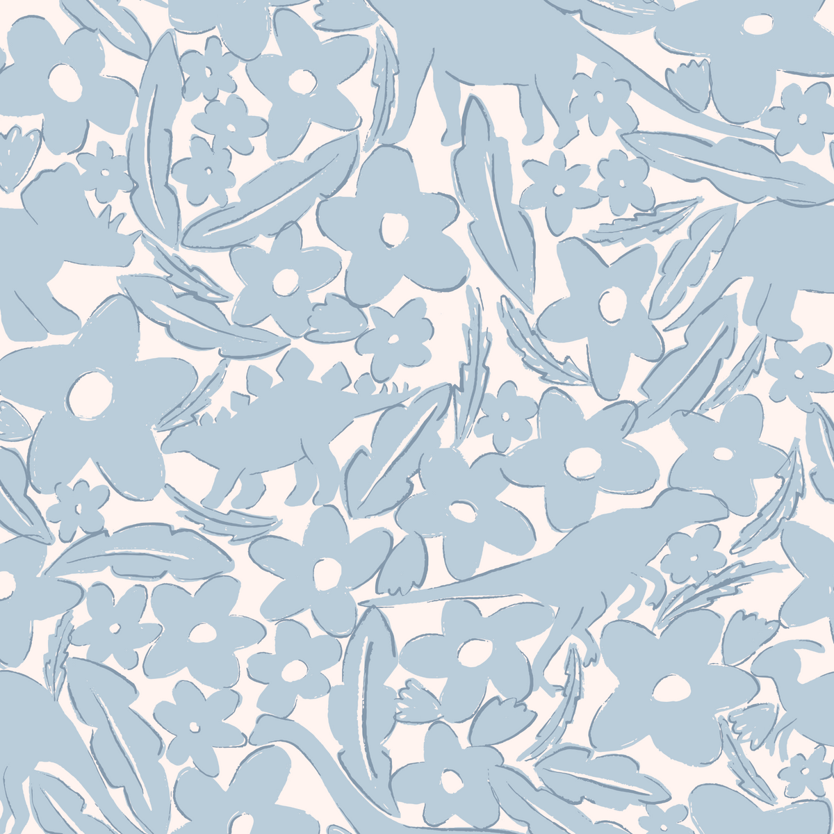 Dinosaur Garden - Blue