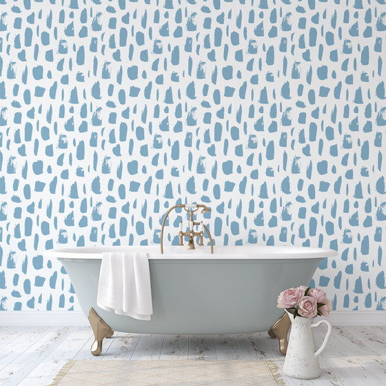 Livy Wallpaper in Powder Blue