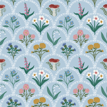  English Cutting Garden Wallpaper in Blue X Kate Clay