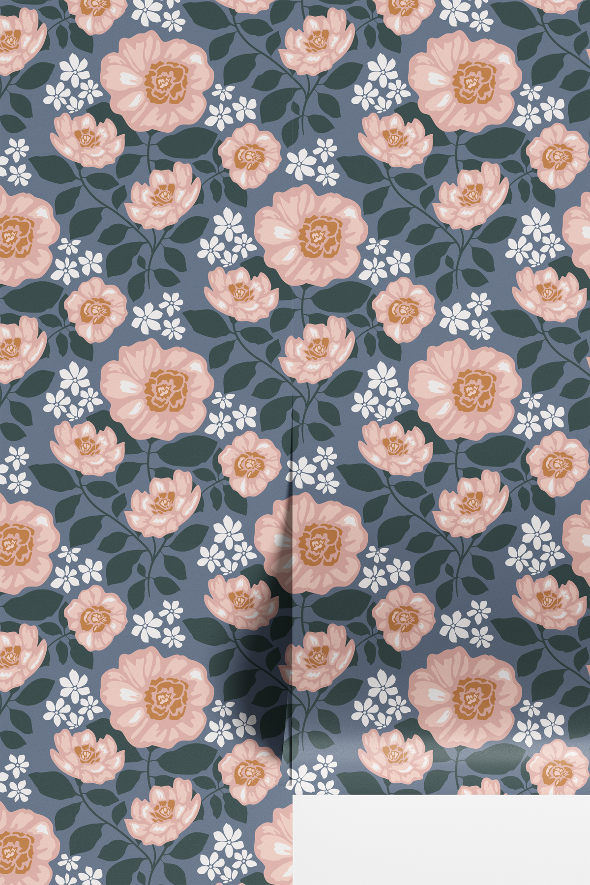 Blooming Peonies - Navy