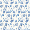Dutch Watercolor Tulips - Blue & Cream