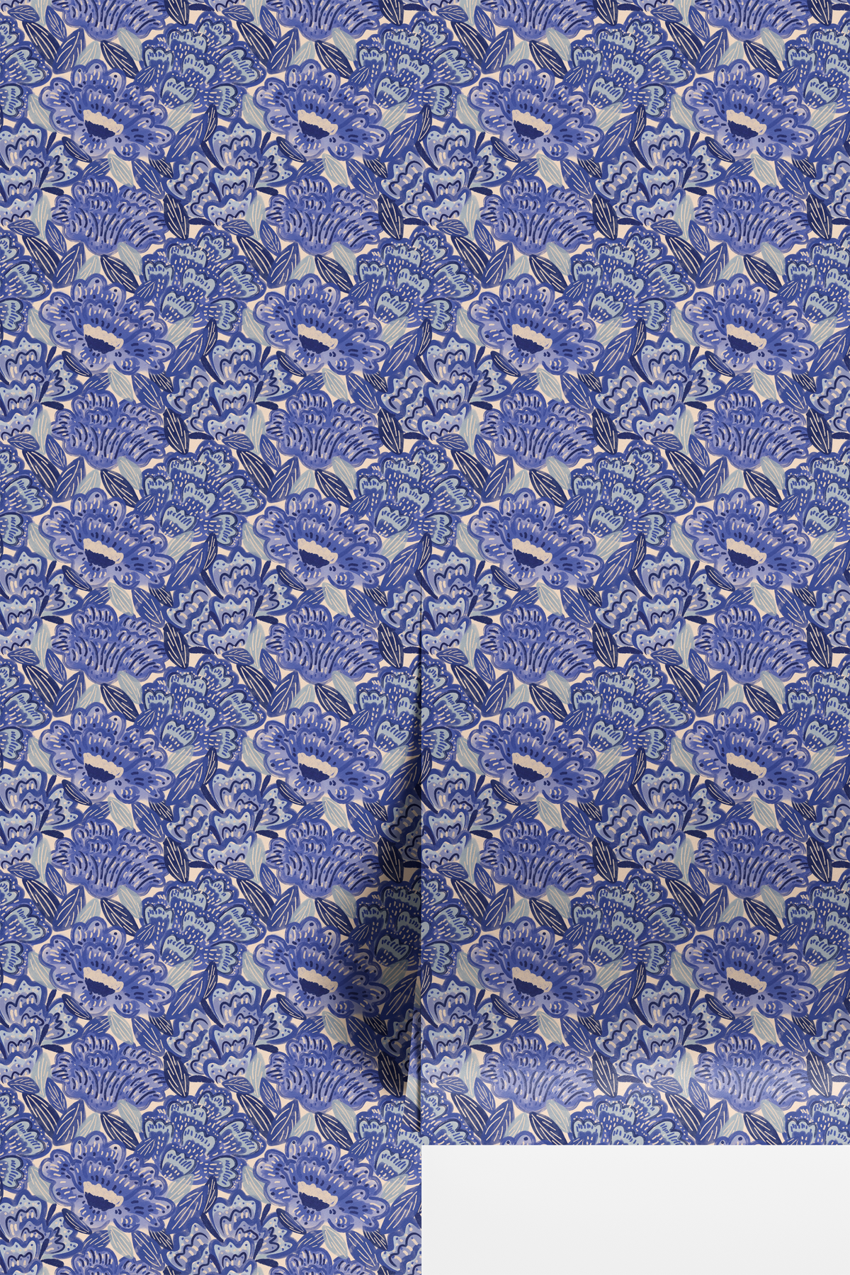 Bold Painted Florals - Blue