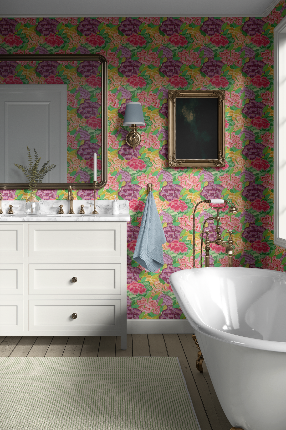 Bold Painted Florals - Bright