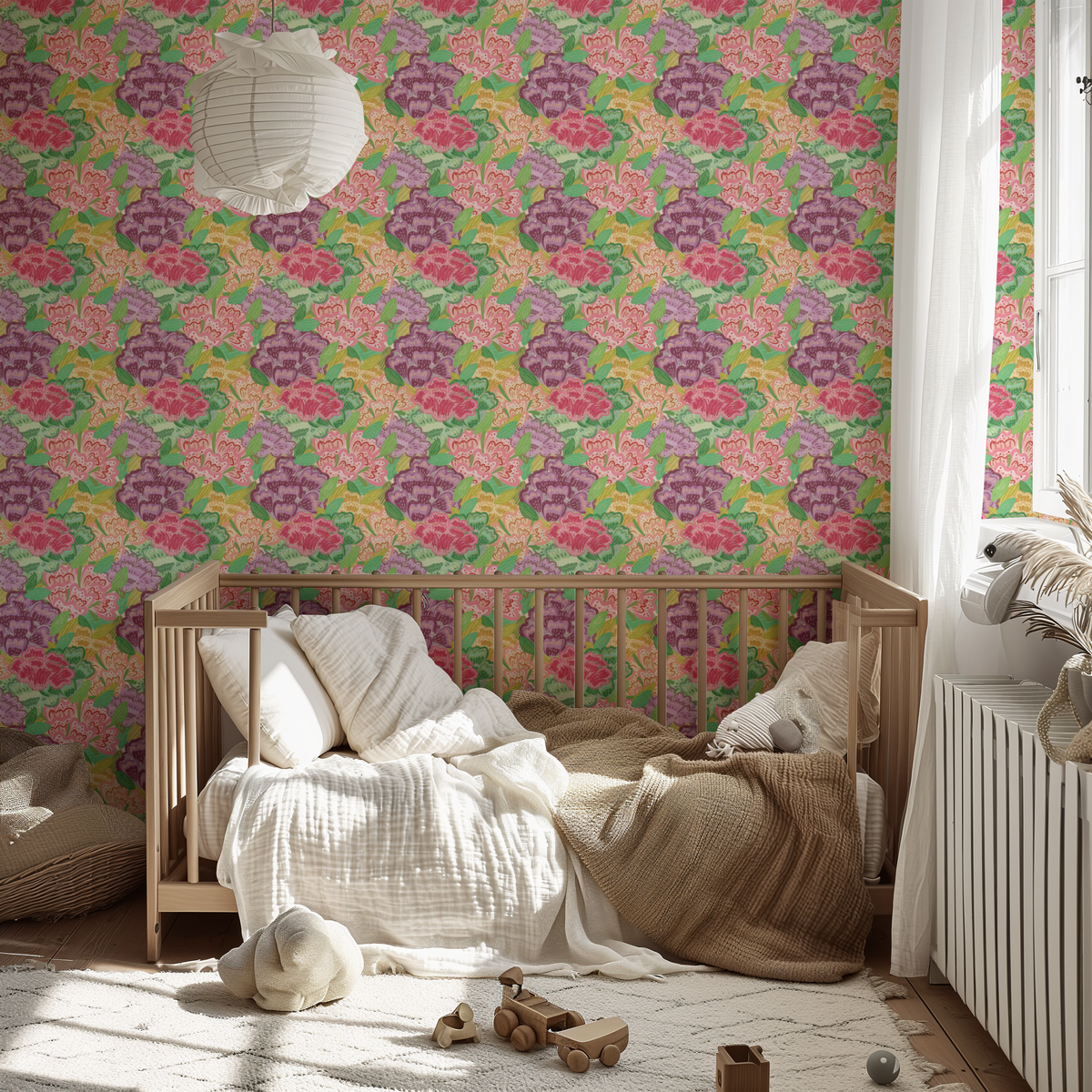 Bold Painted Florals - Bright