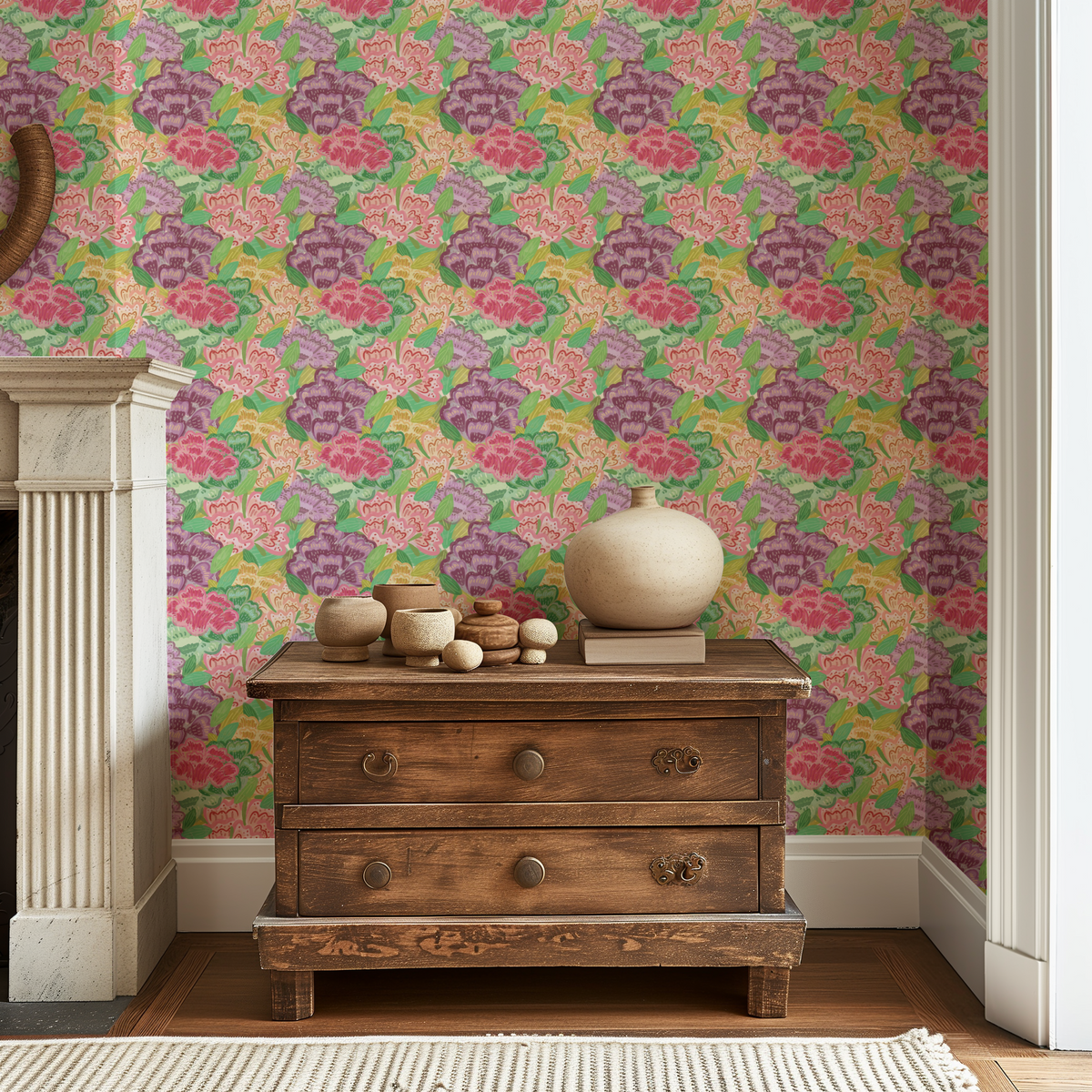 Bold Painted Florals - Bright