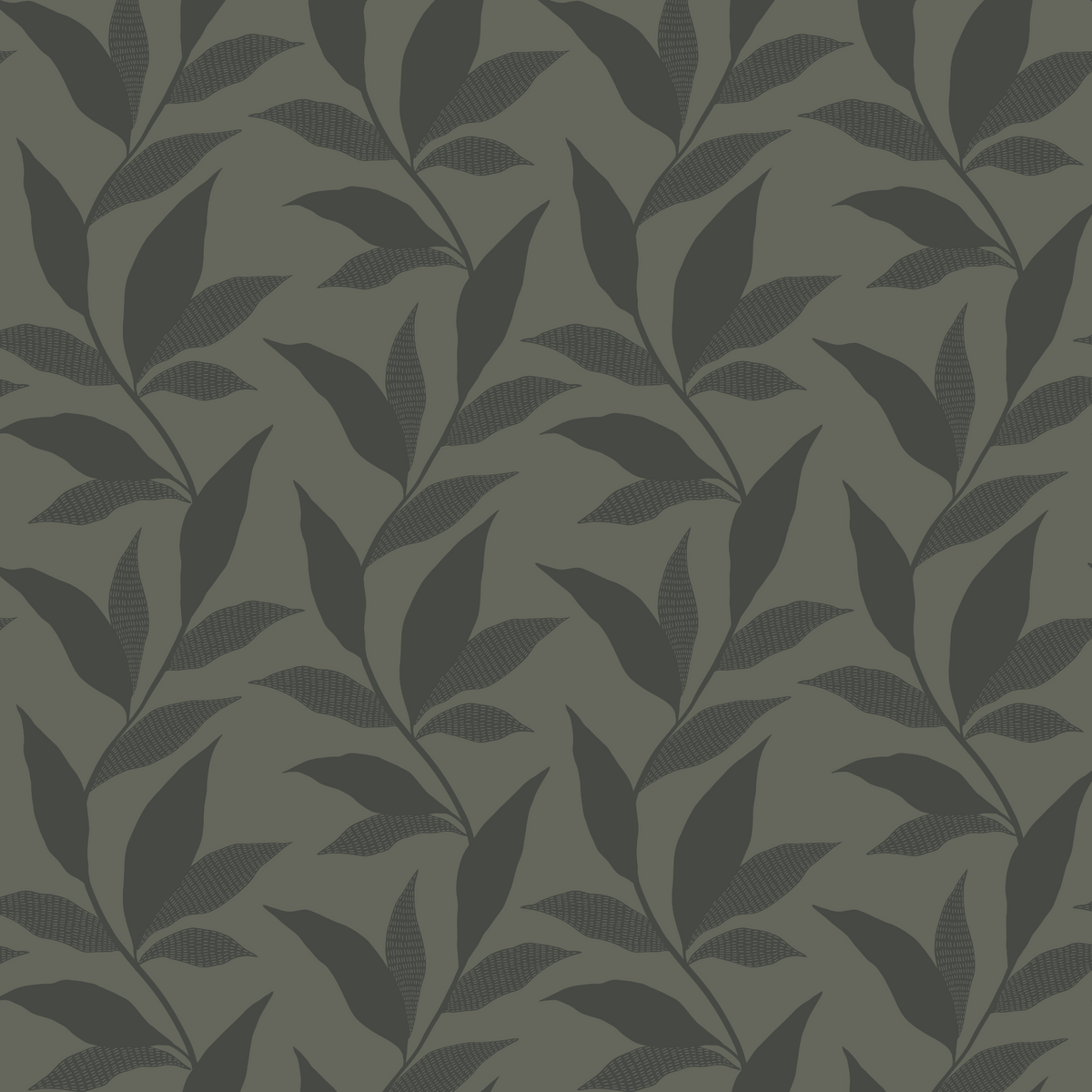 Botanical Vines - Olive Green