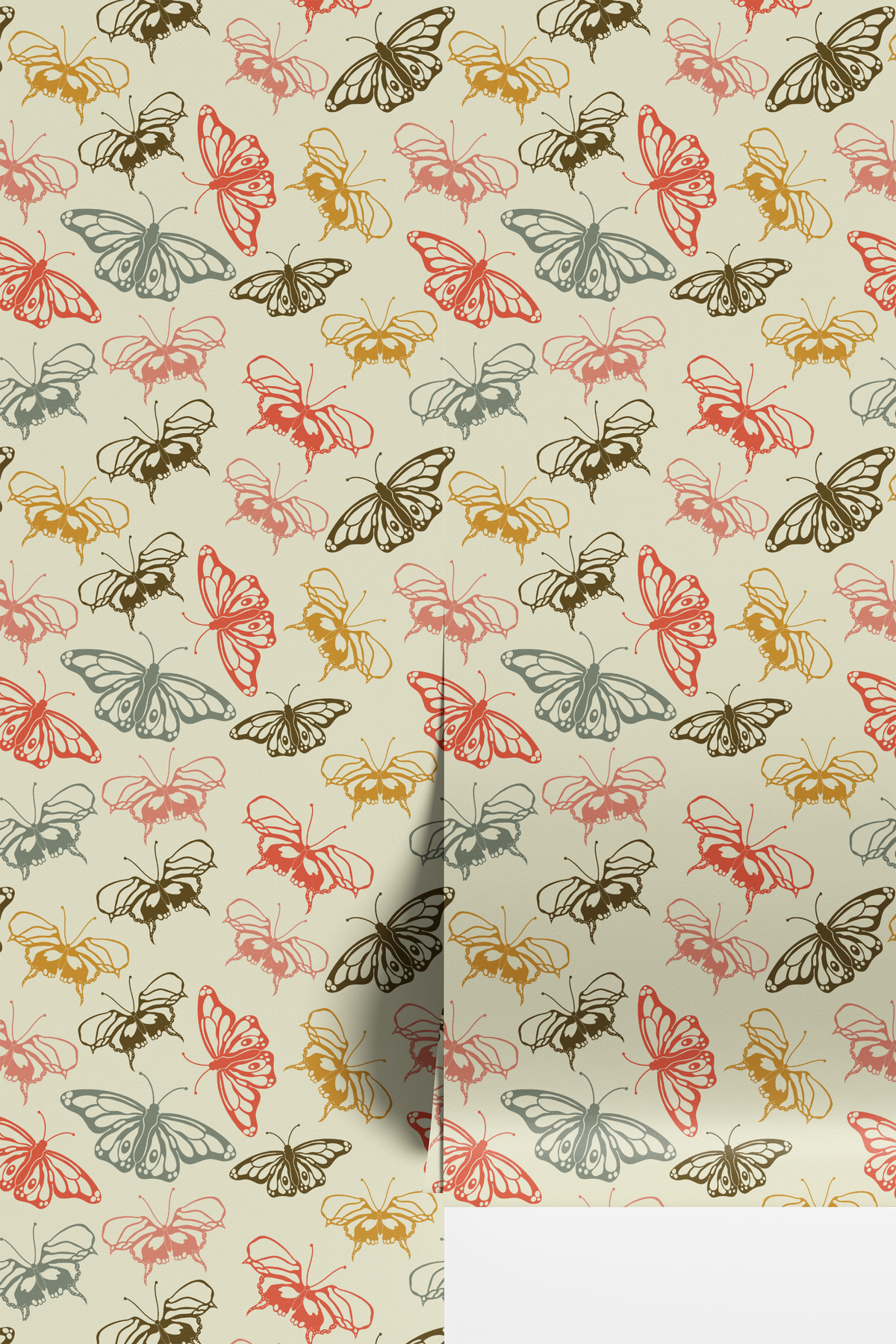 Retro Rainbow Butterflies