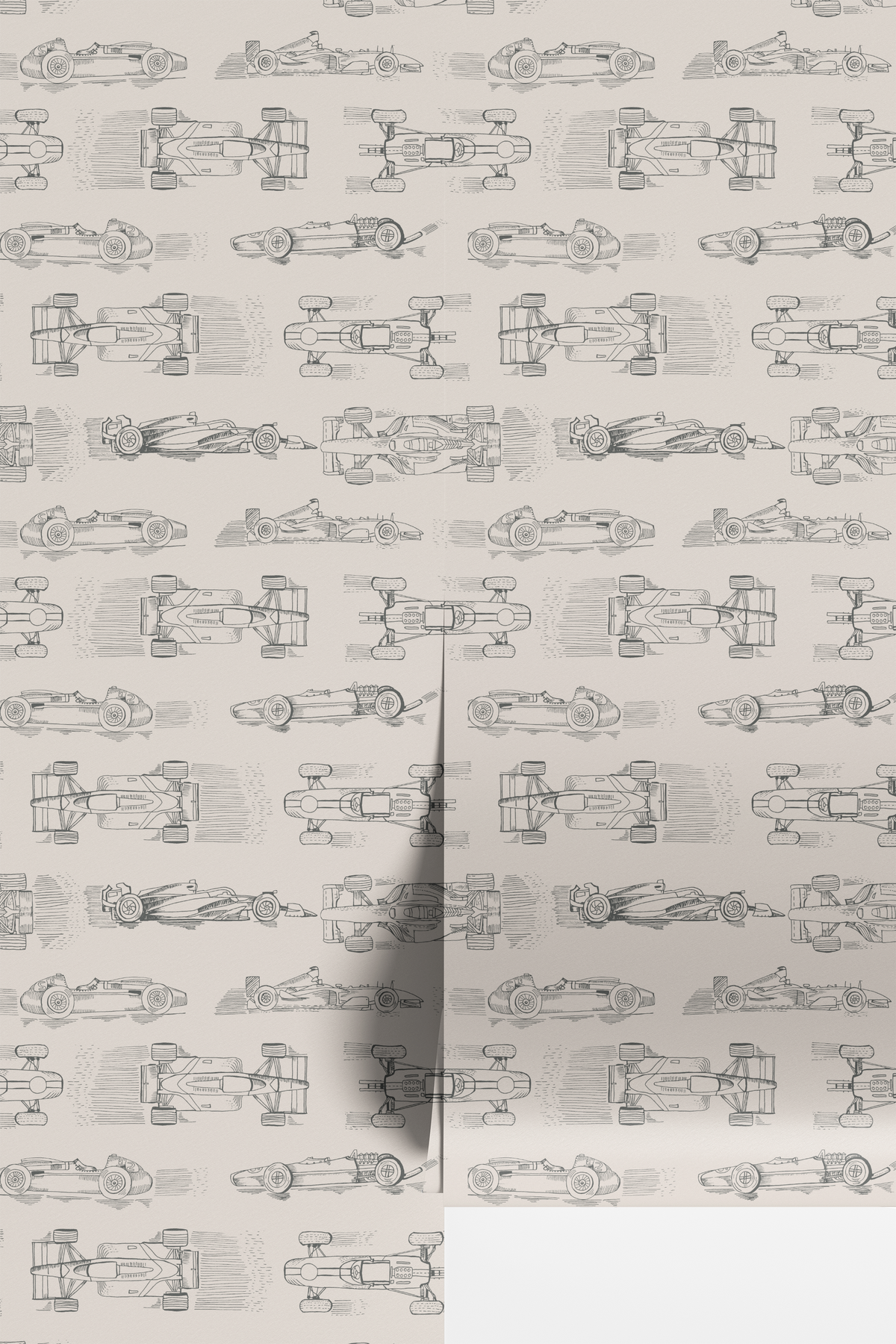Vintage Cars Wallpaper - Grey