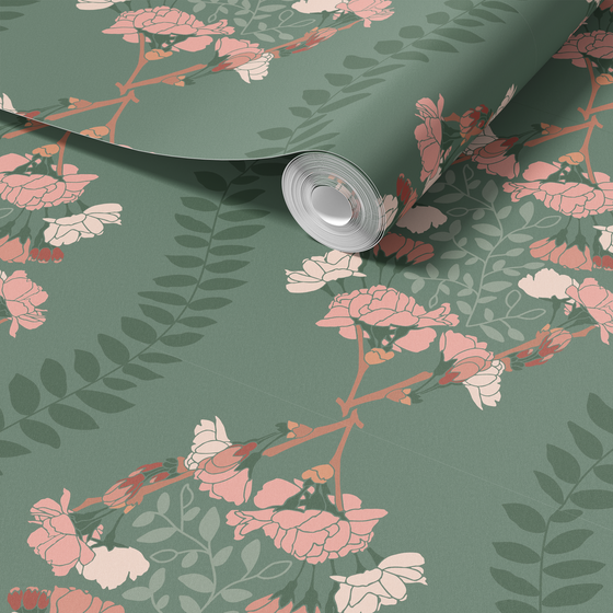 Cherry Blossom Wallpaper in Dark X Inés Sterlicchio