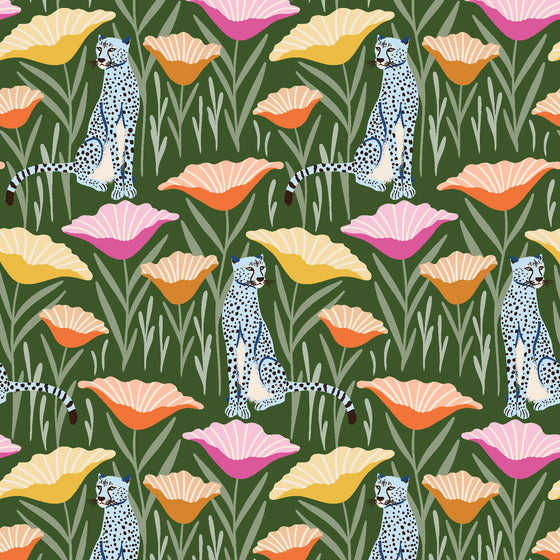 Cheetah Wallpaper in Green X Juliana Tipton