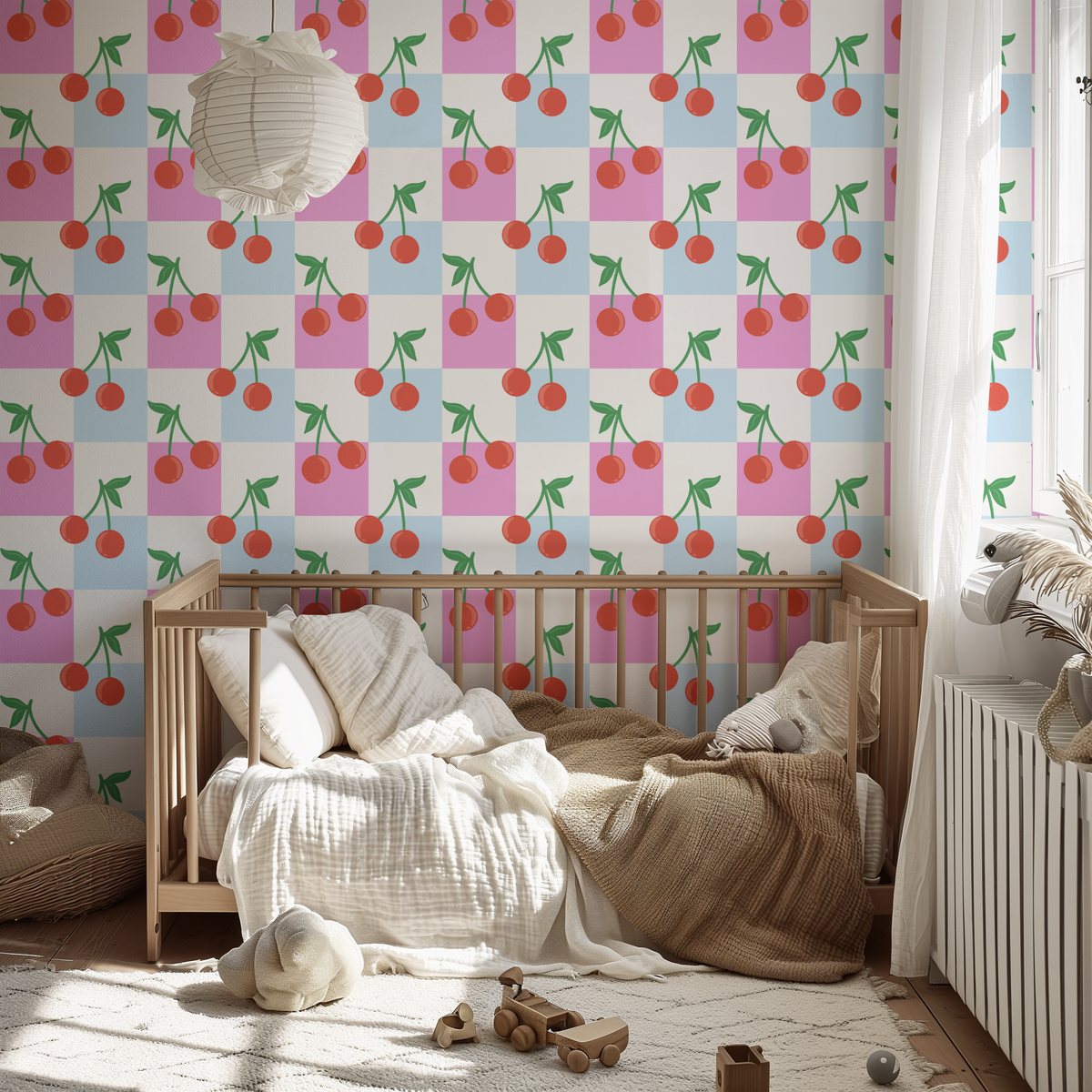 Cherries - Pink/Blue