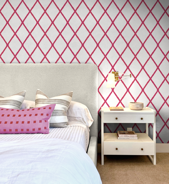 Aria Wallpaper in Chilli X Kate Clay