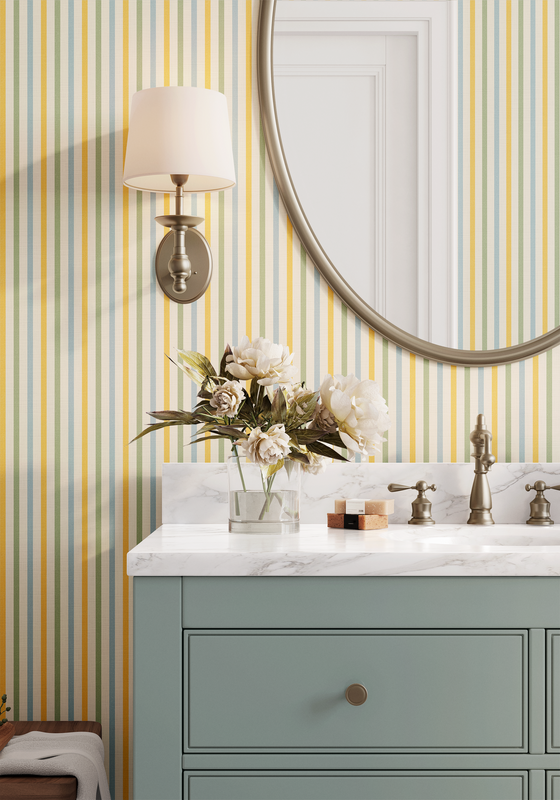 Candy Stripe - Blue & Yellow