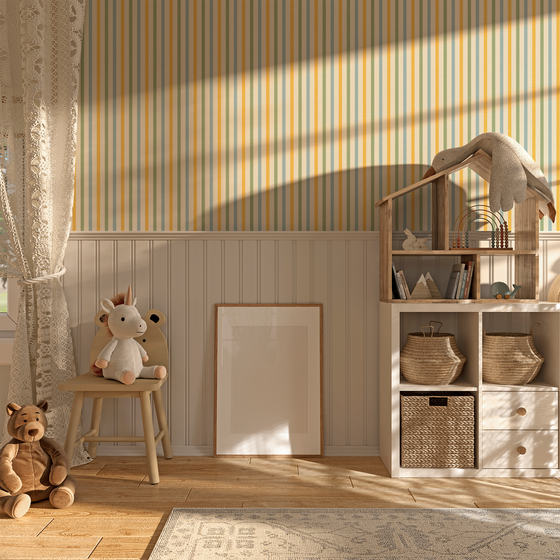 Candy Stripe - Blue & Yellow