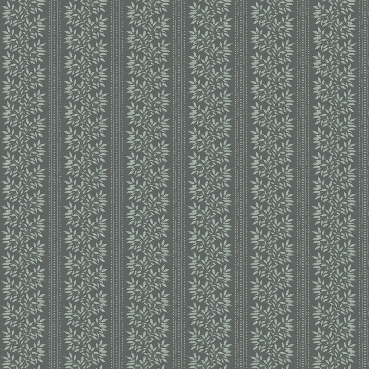 Cottage Botanical Stripes - Forest Green