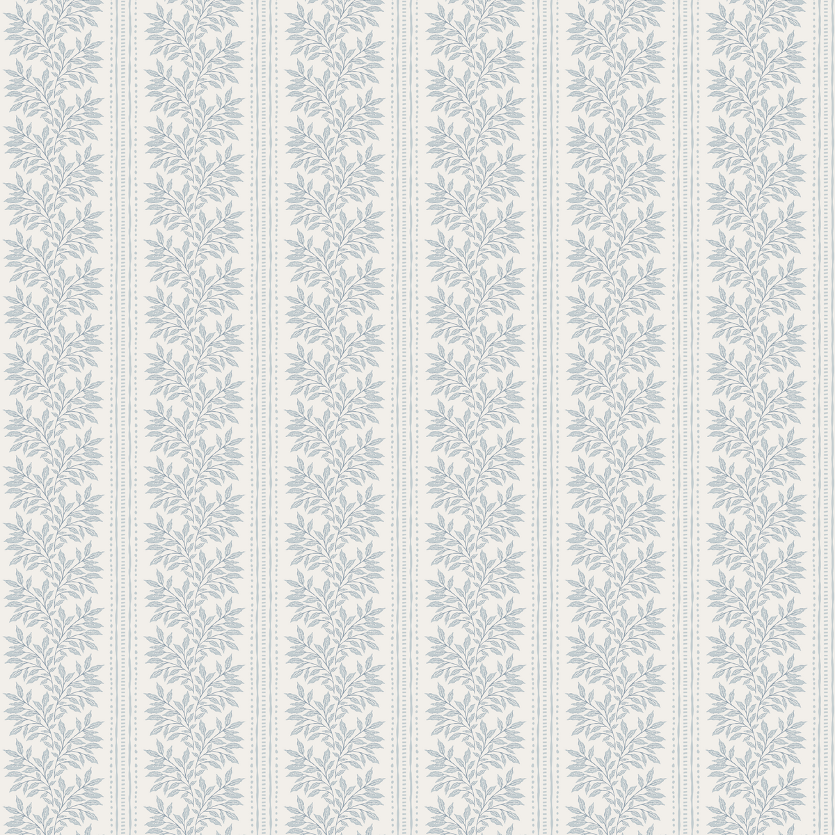 Cottage Botanical Stripes - Dusty Blue