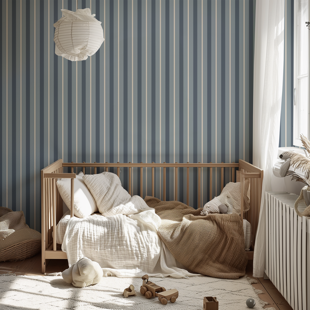 Cottage Chic Stripe - Blue