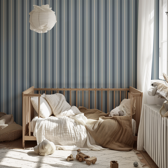 Cottage Chic Stripe in Blue