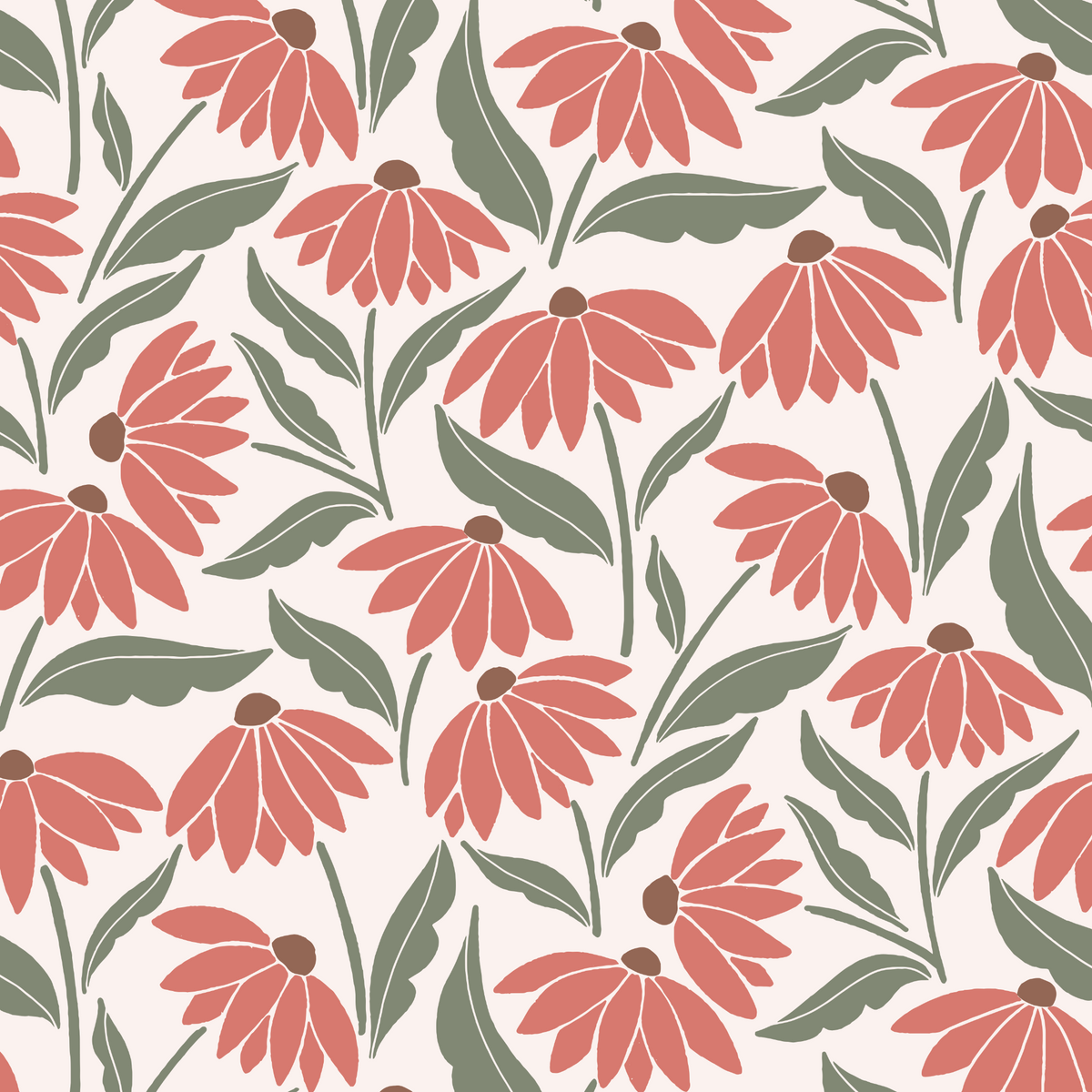 Daisy Patch - Coral