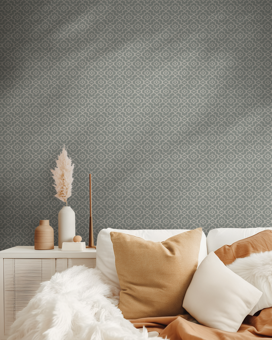 Marrakech Wallpaper in Dark Grey  X Rochelle Renee