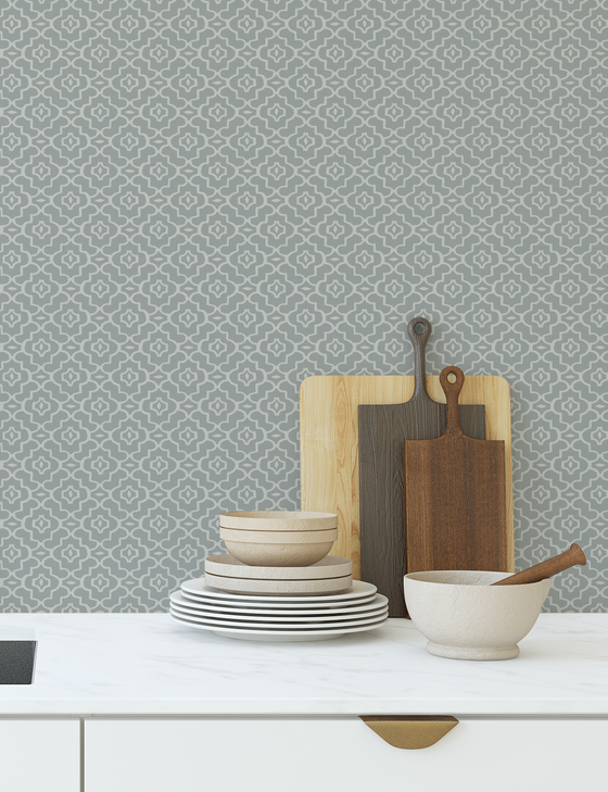 Marrakech Wallpaper in Dark Grey  X Rochelle Renee