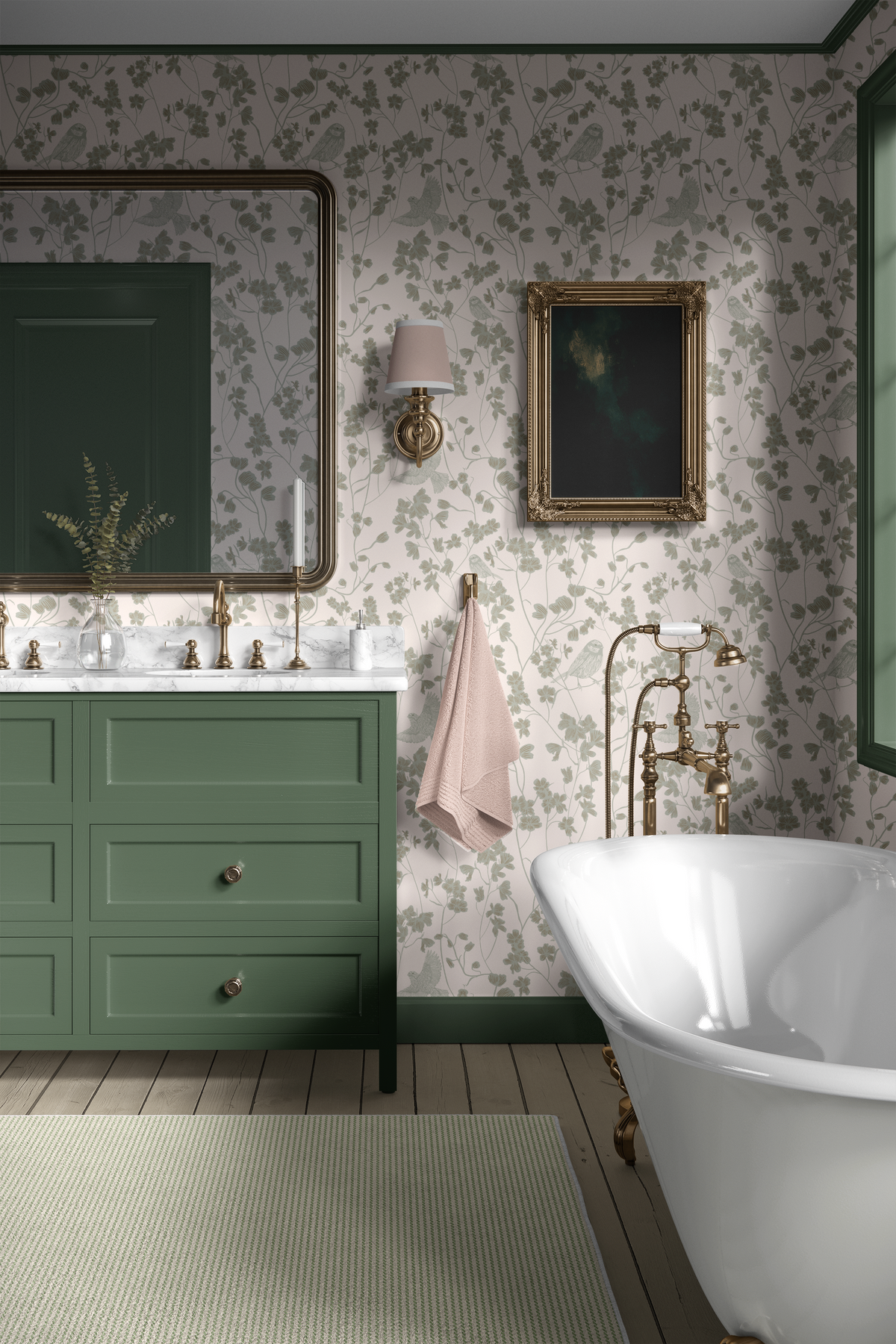 Delicate Flowers - Green