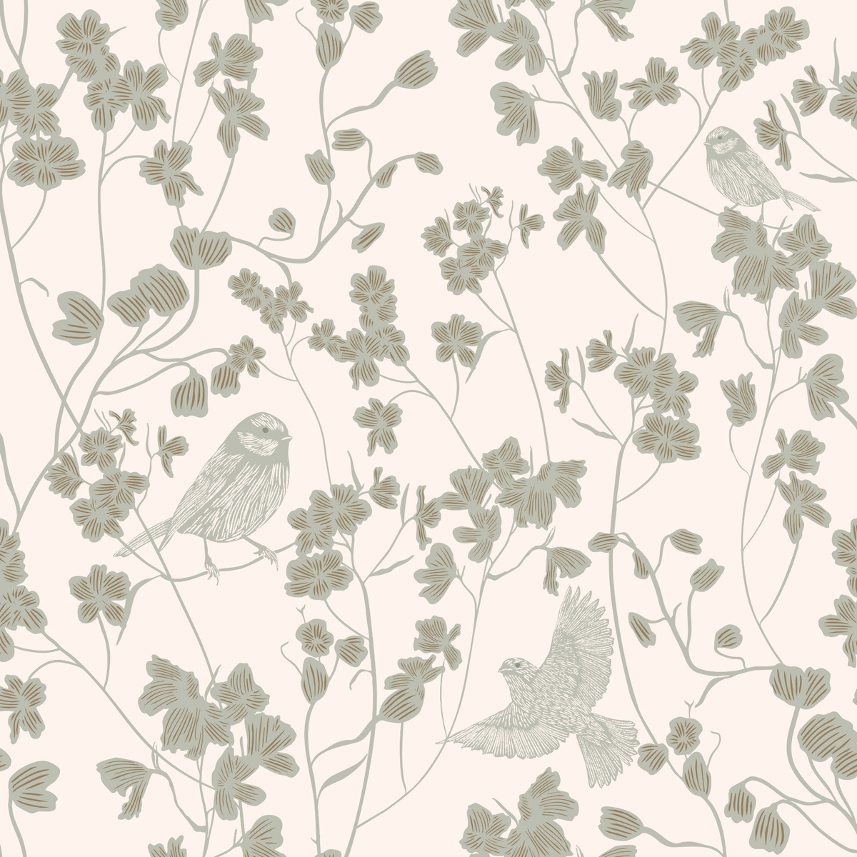 Delicate Flowers - Green