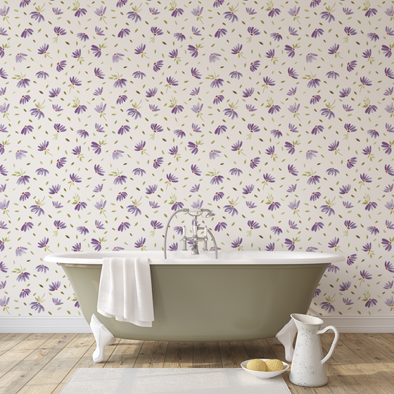 Emma Wallpaper in Purple X Quirky Paisley Designs