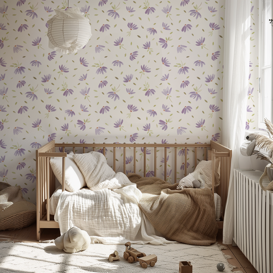 Emma Wallpaper in Purple X Quirky Paisley Designs